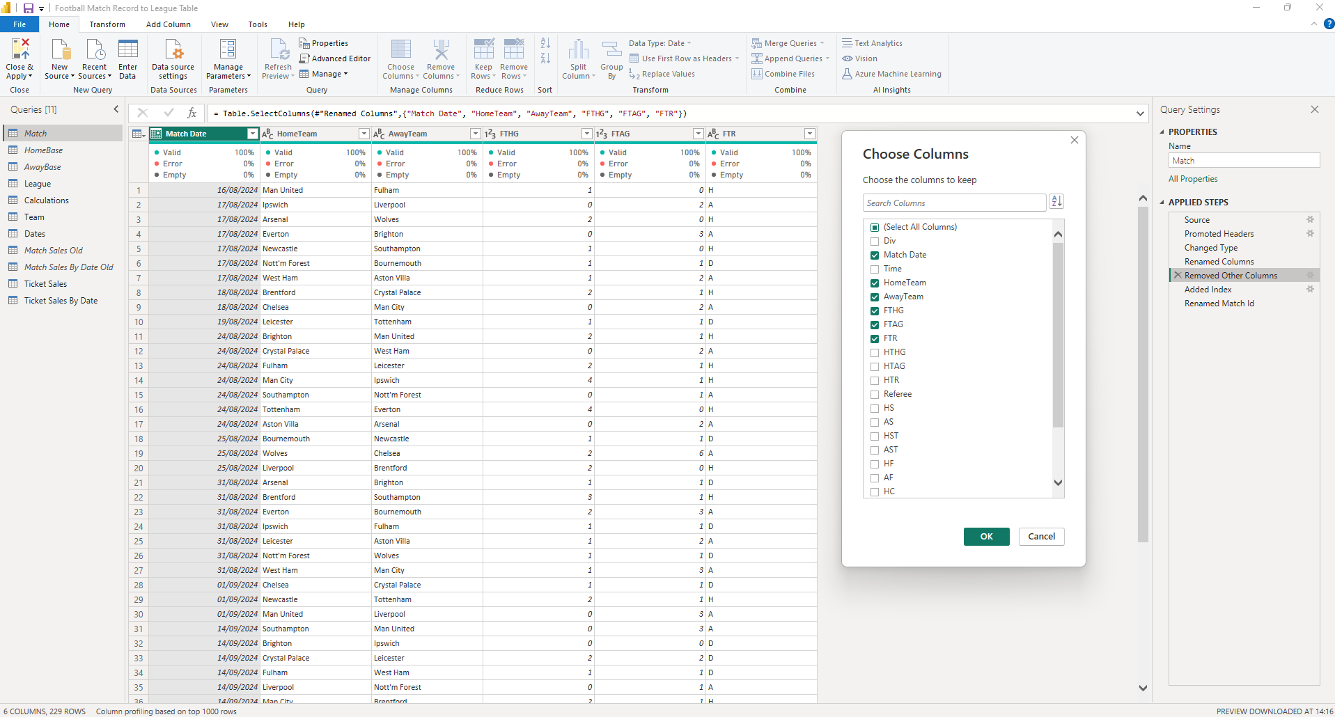 power bi query editor
